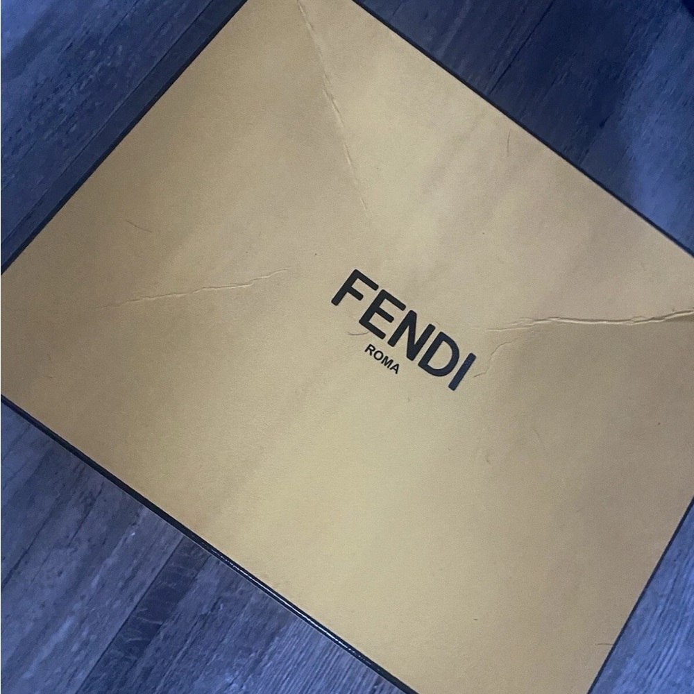 Fendi Black and Tan Patterned Sneakers - Picture 3 of 5